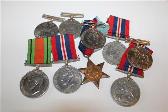 10 Second World War Medals